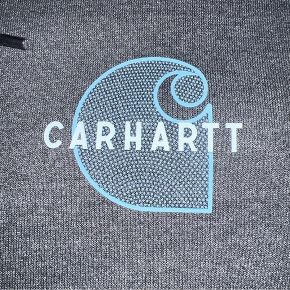 Carhartt Women's Rain Defender Relaxed Fit Graphic Hoodie Sweatshirt Gray 2X (L) - Picture 6 of 7